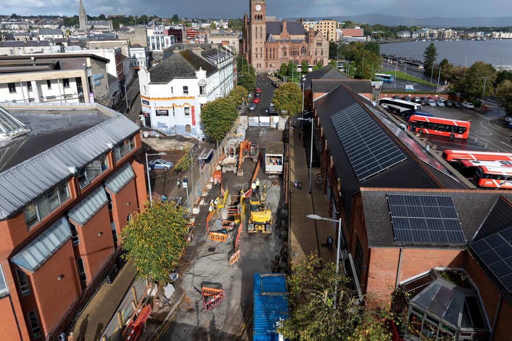 NI water work on Foyle Street.