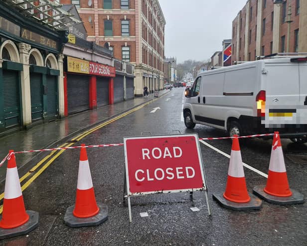 Great James Street was closed to traffic and pedestrians on January 23.
