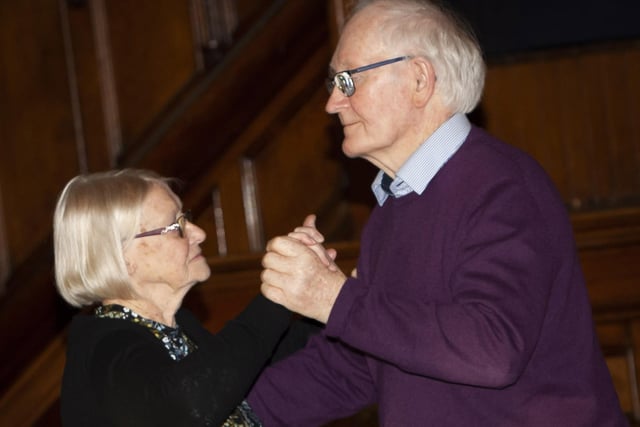Enjoying a waltz at Wednesday’s Mayor’s Tea Dance in the Guildhall.