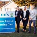 ANN’S CARE HOMES ACQUIRES SEVEN NURSING HOMES...Charmaine Hamilton, Responsible Person; Molly Kennedy, Financial controller and Christopher Walsh, Regional manager are pictured at the announcement that local family owned healthcare operator, Ann’s Care Homes (Ann’s), has announced the acquisition of seven nursing homes from Larchwood Care (NI) Limited (Larchwood).