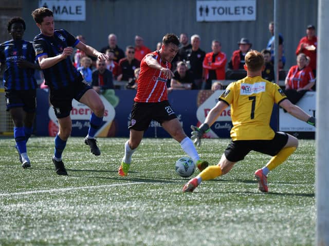 Danny Mullen is anxious to add to his first goa for Derry City. Photo: George Sweeney.