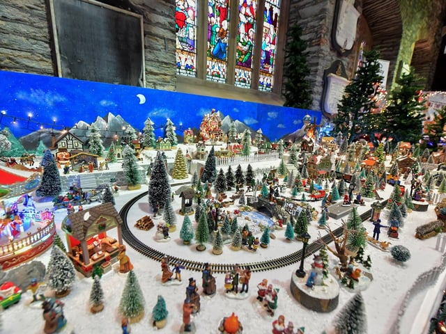 The exuberant Christmas display in St Columb’s Cathedral  marking the Christmas Festival.  Photo: George Sweeney