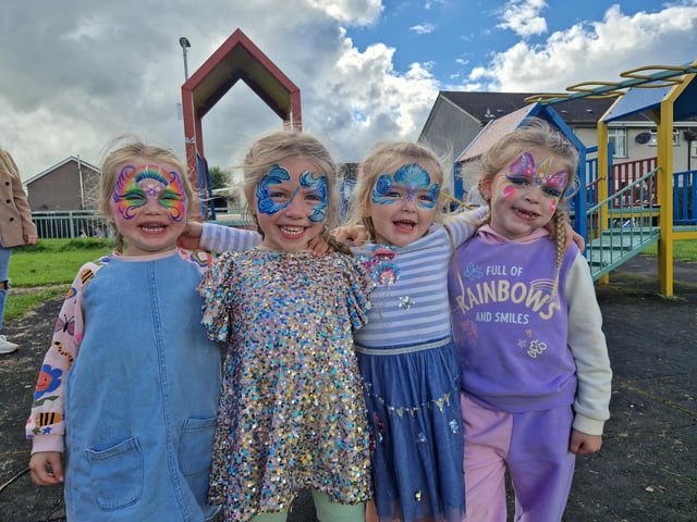 Fay, Fiadh, Hallie and Sarah at the Currynierin Fun Day.