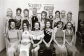 The finalists of the 1995 Miss Derry competition pictured at the final in Squires Nightclub.