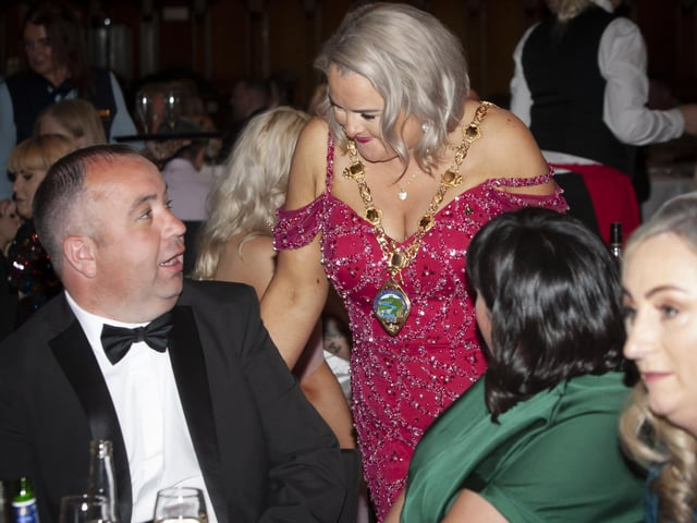 Councillor Sandra Duffy hosted the annual Mayor's Ball in the Guildhall on Friday in aid of the Mayor's chosen charity, First Housing Aid and Support Services.