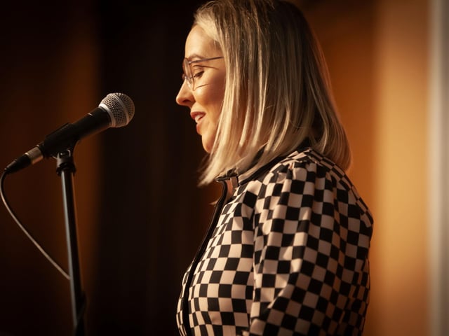Mrs. Kellie-Marie Martin, the new Vice Principal and guest speaker, addressing the attendance at the Oakgrove Integrated College Annual Junior Prizegiving.