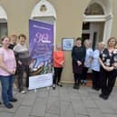 Staff from the Derry Well Women Centre celebrating their 30th anniversary in 2018. From left, Jessica Niggle, UU Researcher, Fiona Walker, Oonagh Butler, Susan Gibson, manager, Carrie Jain, chairperson, Ann McDonald, Rachel O’Donnell, Patricia McAdams and Patricia Vilk pictured outside their offices in Queen Street. DER2018GS031