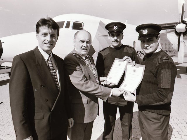 Take off for new City of Derry Airport service.