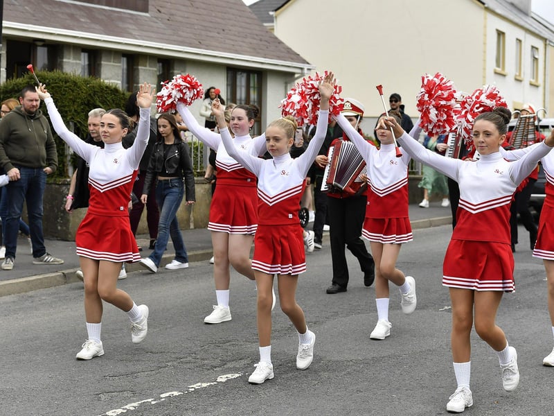 Participants pictured in the Clonmany Festival Parade on Sunday afternoon. Photo: George Sweeney