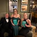 Members of The Shipquay Hotel's award-winning reception team, Brendan Roddy, Megan Kelly and Mairéad McGahan.