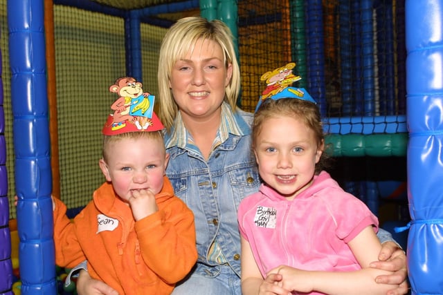 Amy with her mum Roisin and little brother Sean