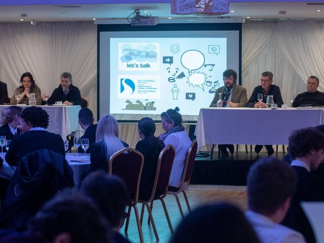 Councillors at Derry City and Strabane District Council’s Good Relations Team Let’s Talk event. Picture Martin McKeown.