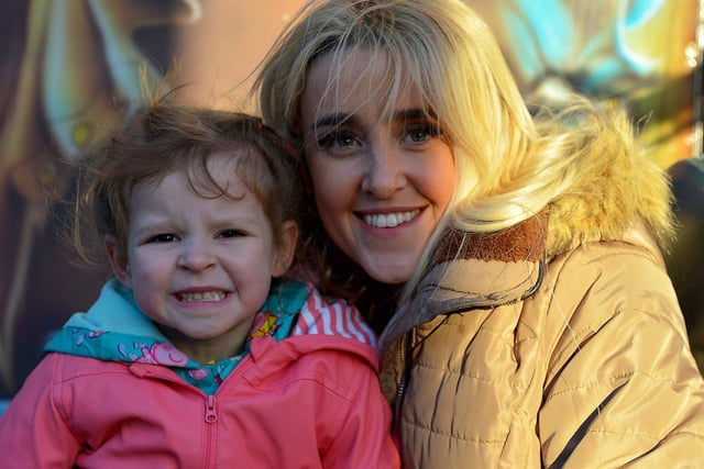 Sophia and her mum Christina were at the Cullen's Halloween Funfair on Wednesday afternoon last. Photo: George Sweeney.  DER2243GS – 053