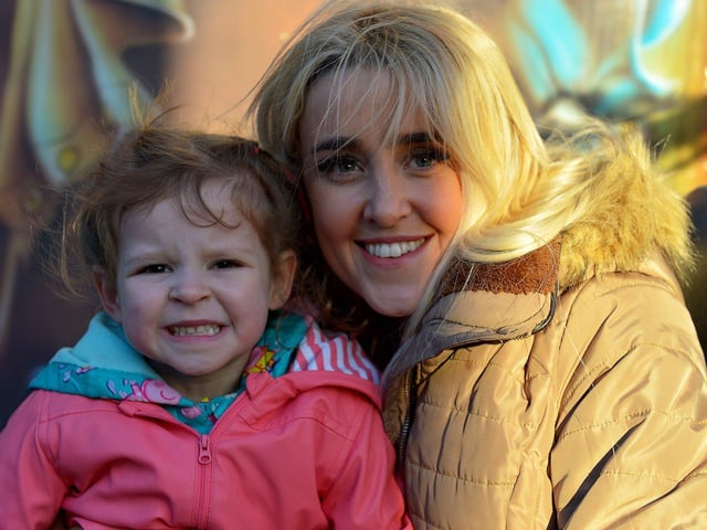 Sophia and her mum Christina were at the Cullen's Halloween Funfair on Wednesday afternoon last. Photo: George Sweeney.  DER2243GS – 053