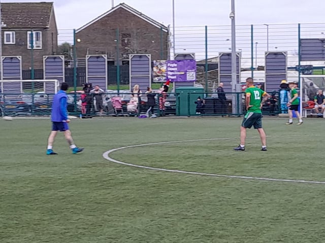 Footballers at the Galliagh Community Response (GCR) Memorial Cup in memory of Bronagh McLaughlin and Caitlin McLaughlin last Saturday.