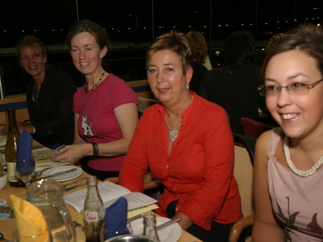 Derry and Donegal people enjoying a night at Lifford races in October 2005.