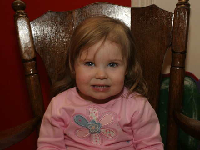 Ava Macrae with family celebrating her birthday back in 2005.