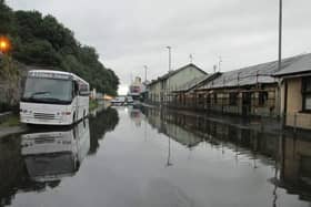 A previous flooding event on the Lecky Road.