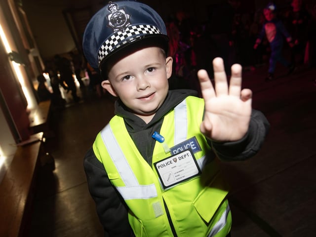 Our photographer gets stopped in his tracks and asked for ID on Wednesday. : .