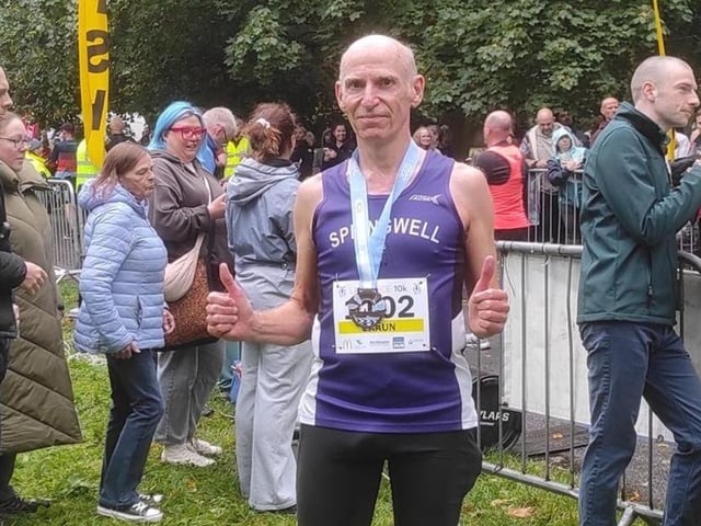 Shaun Carton after finishing the Laganisde 10km