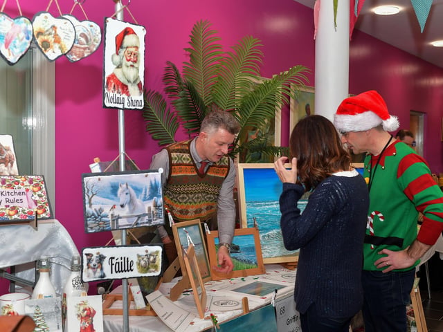 There were seventy stall holders, selling a variety of gifts, at St Marys College Christmas Craft Fair on Saturday. Photo: George Sweeney