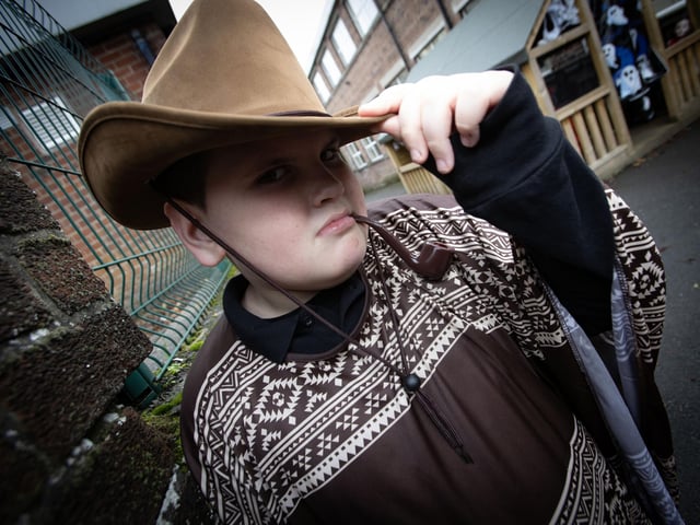 Looks like Clint Eastwood made an appearance at Model PS during their Halloween festivities on Thursday last. (Photos: Jim McCafferty Photograph)