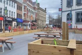 The parklet that was installed at Waterloo Place last year.