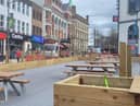 The parklet that was installed at Waterloo Place last year.