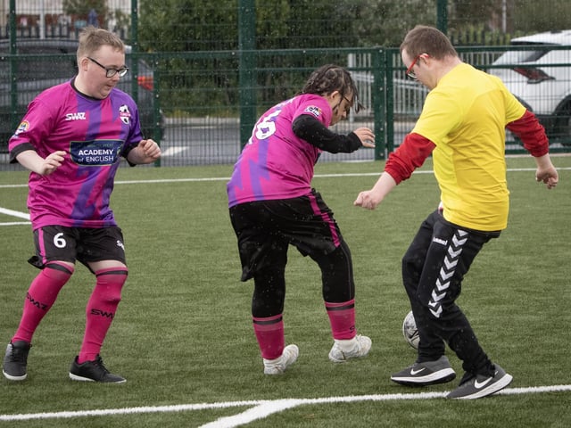 Action from one of last week's games between Tuned-In and FDST.