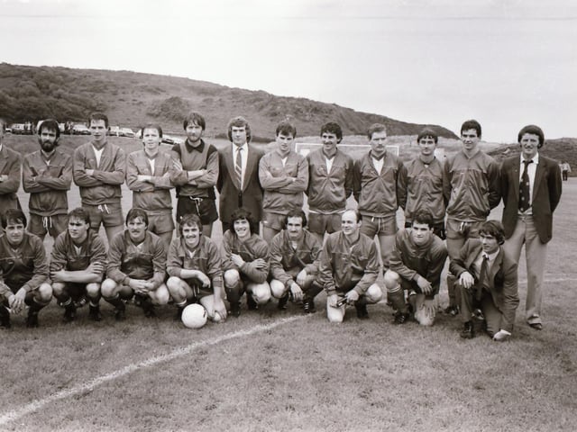 Pat Jennings at Culdaff's new pitch.
