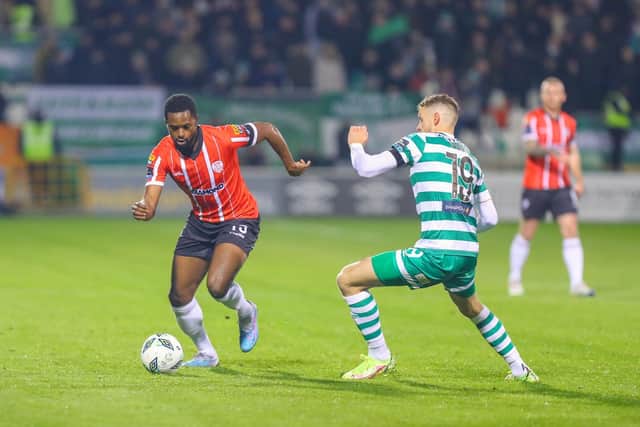 Diallo gets into his stride against Shamrock Rovers.