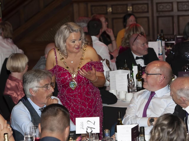 Councillor Sandra Duffy hosted the annual Mayor's Ball in the Guildhall on Friday in aid of the Mayor's chosen charity, First Housing Aid and Support Services.
