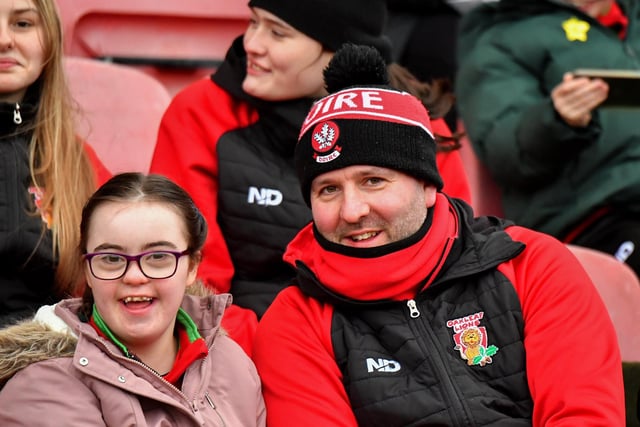 Fans at Derry’s NFL game against Galway at Celtic Park on Saturday evening. Photo: George Sweeney
