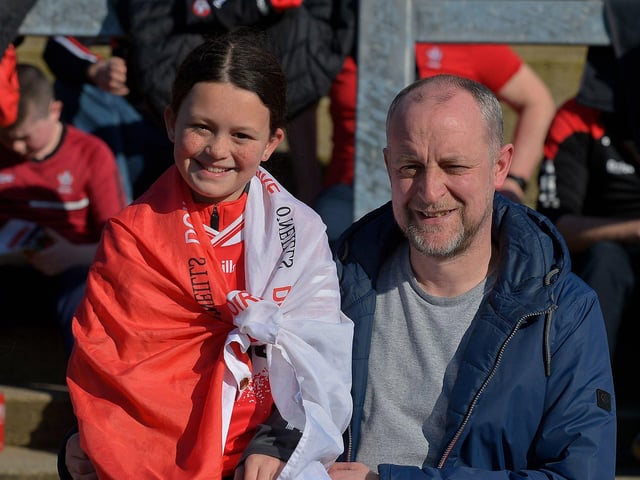 Derry fans at the game against Donegal. Photo: George Sweeney
