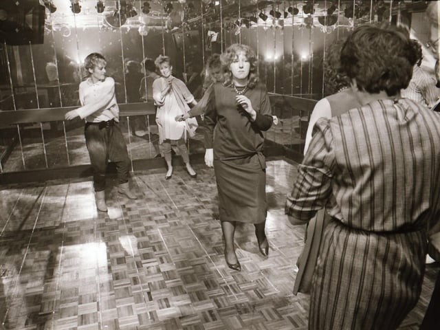 Dancing at the disco back in 1985.