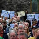 People gathered at a previous United Against Racism rally in Guildhall Square. Photo: George Sweeney