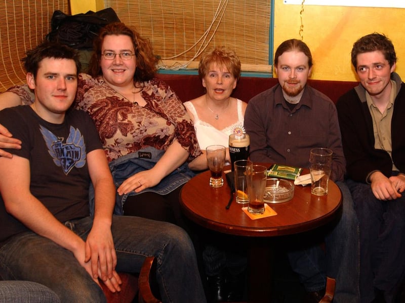 Liz McCauley with some of her family and friends who came out to celebrate her 50th birthday at the Linen Hall.