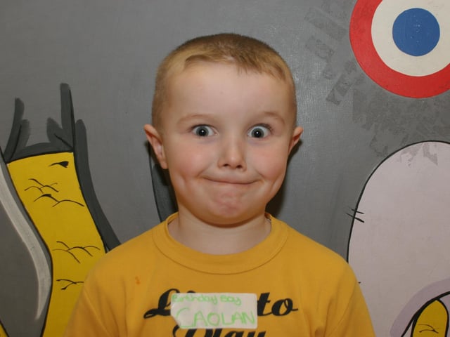 Birthday boy Caolan McBertie in February 2005.