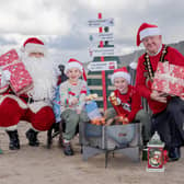 Santa joins the Mayor of Causeway Coast and Glens, Councillor Steven Callaghan, Fraser Caithness (9) and Hugo Caithness (6) as they launch Council’s Christmas events programme. A host of festive family-friendly events will take place in Ballymoney, Ballycastle, Limavady and Coleraine.