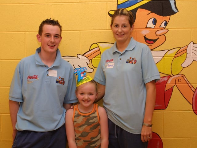 Jonathan Daly and Denise Doherty with Sarah at the party