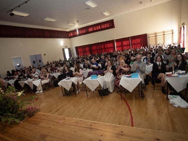The packed attendance at last week's Oakgrove integrated College Senior Prizegiving.
