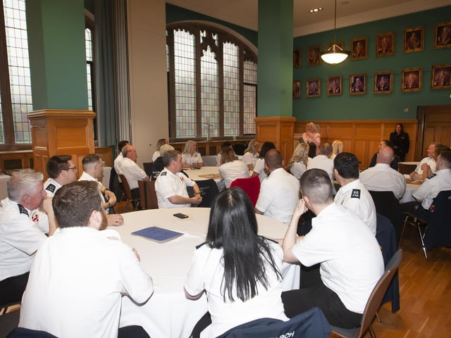 Mayor's reception for Foyle Search and Rescue in the Guildhall.