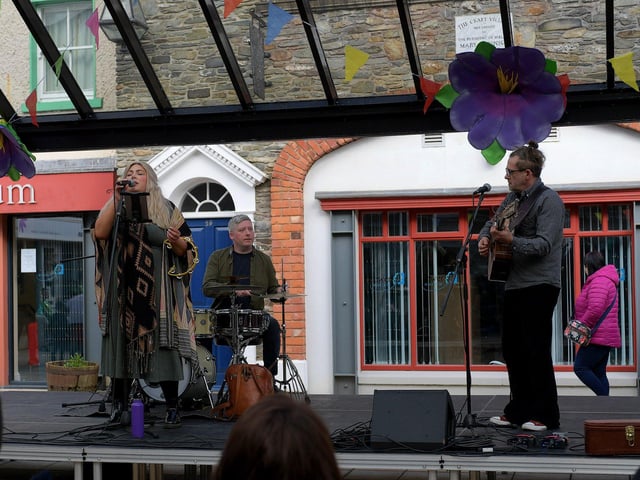 Traditional musicians in the Craft Village on St Patrick’s Day. Photo: George Sweeney