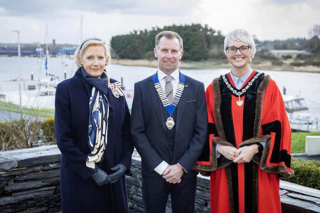 L-R : Alison Millar, Lord Lieutenant of the County, Ian Henry, CR Director at Henry Brothers, and Councillor Tanya Stirling, Deputy Mayor of Causeway Coast and Glens.