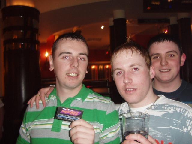 OLYMPUS DIGITAL CAMERA : Enjoying a night out in Derry city centre and catching the Ulsterbus nightbus home back in April 2005.