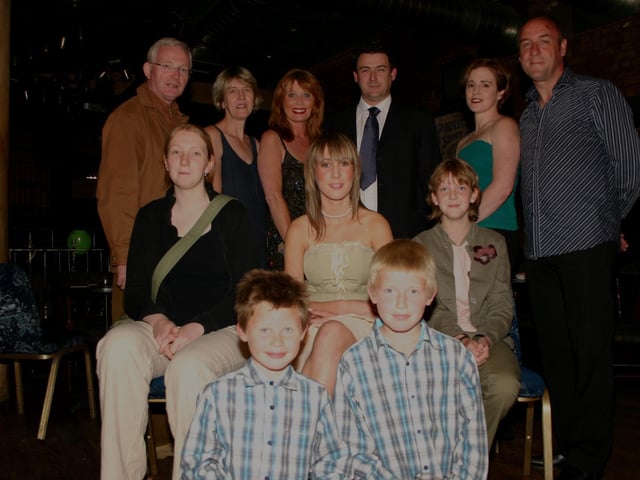 Having fun at the party are Joshua, Caul, centre row Catherine, birthday girl Jessica, Sarah, back row Sean Fiona Cathy, John, Nicole and Brian 8458dd : .