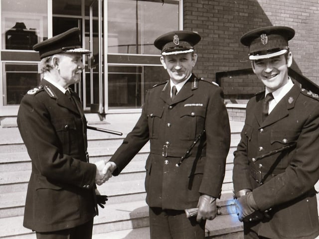 Sir James Flanagan visits Derry RUC.