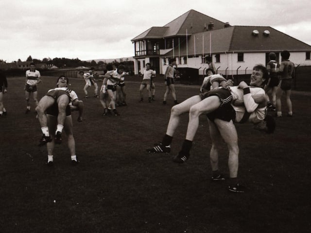 The Derry team training ahead of the Ulster Senior Final.