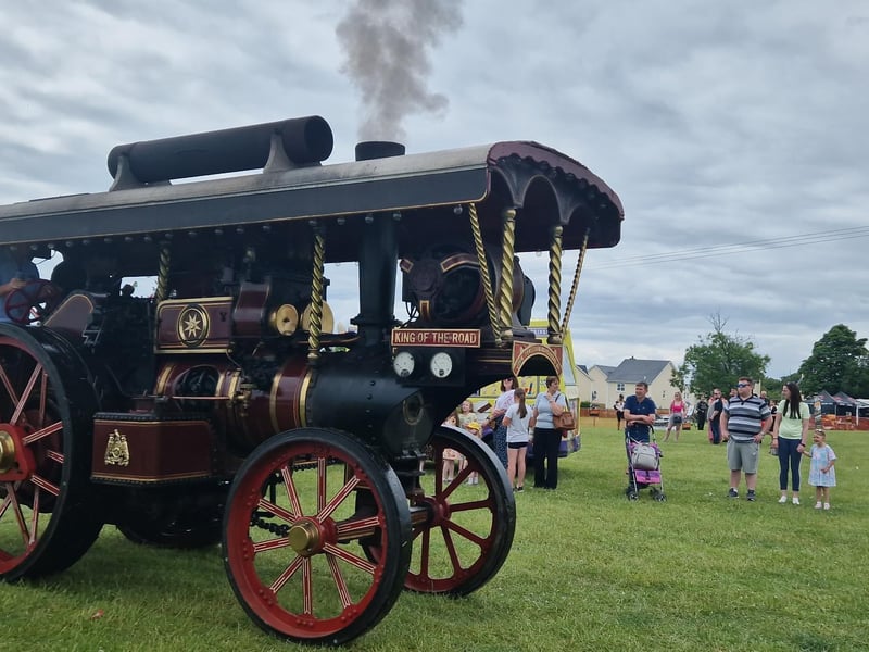 This steam engine was a big attraction at the Inishowen Vintage Show.