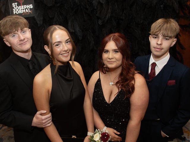 Calvin Deeney, Carol Logue, Lily Cooke and Cianan McCauley pictured at the St. Joseph's Annual School Formal at the City Hotel on Friday night.